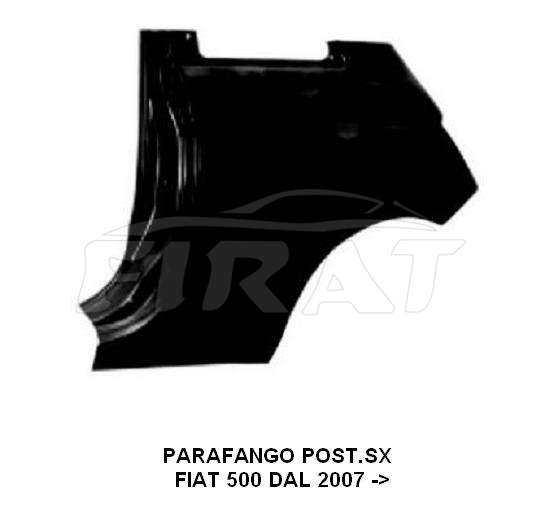 PARAFANGO FIAT 500 07-> POST.SX